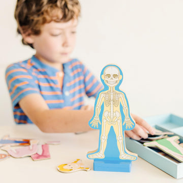 Melissa & Doug Magnetic Human Body Anatomy Play Set With 24 Magnetic Pieces And Storage Tray