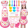 GIFTINBOX Kids Cooking and Baking Chef Set, 25PCS with Kids Apron,Chef Hat&Utensils Kids Cooking Set, Toddler Dress Up and Prete