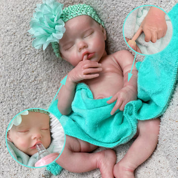 OtardDolls Realistic 18 Inch Reborn Baby Dolls - Soft Full Silicone, Girl, Washable, Includes Clothes and Bottles