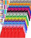 Jenaai 72 Sets Halloween Capes and Masks for Kids with Slap Bracelets Heroic Party Cosplay Group Dress up Costume