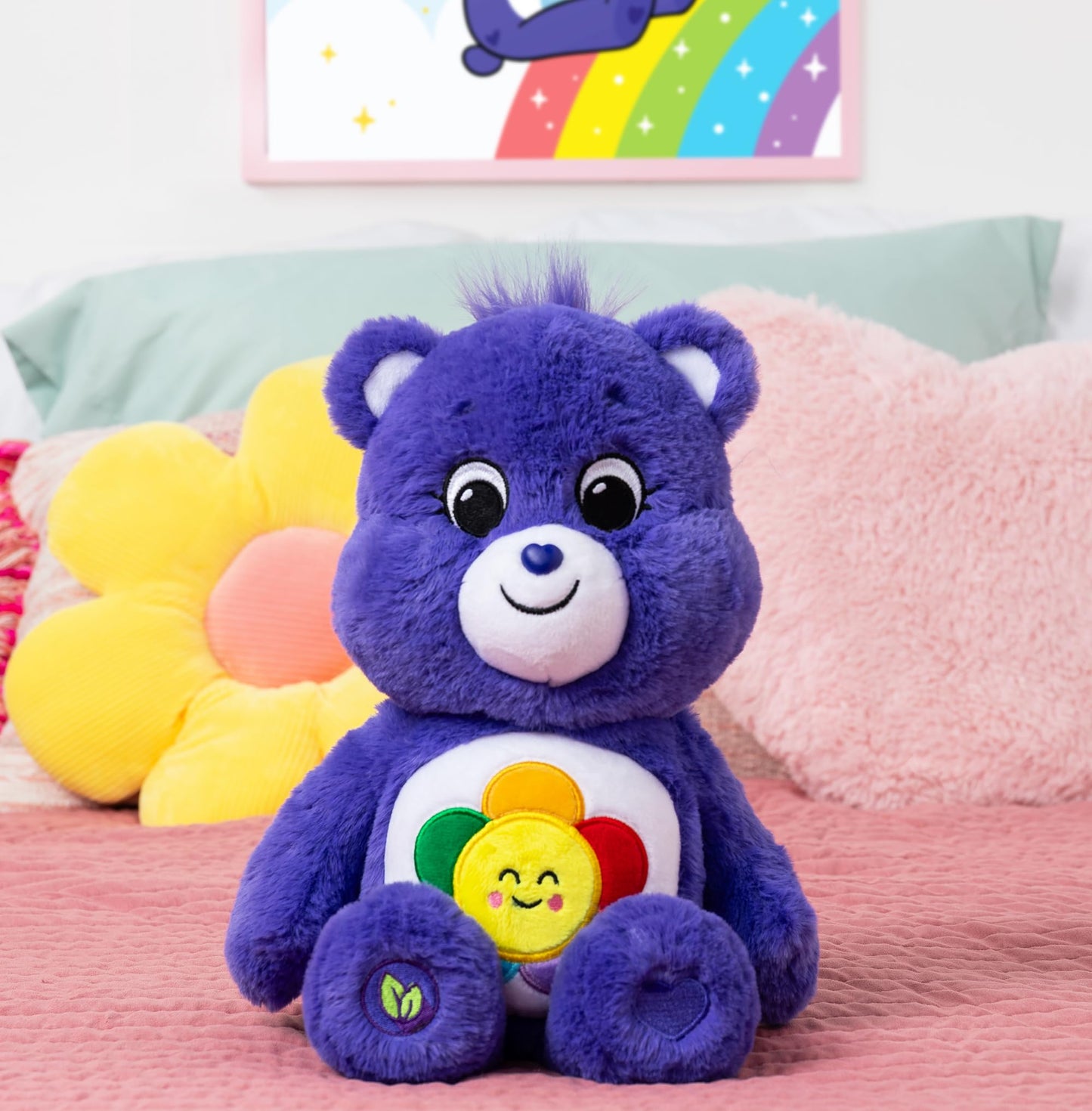 Care Bears 14'' Medium Plush - Harmony Bear - Soft Huggable Material!