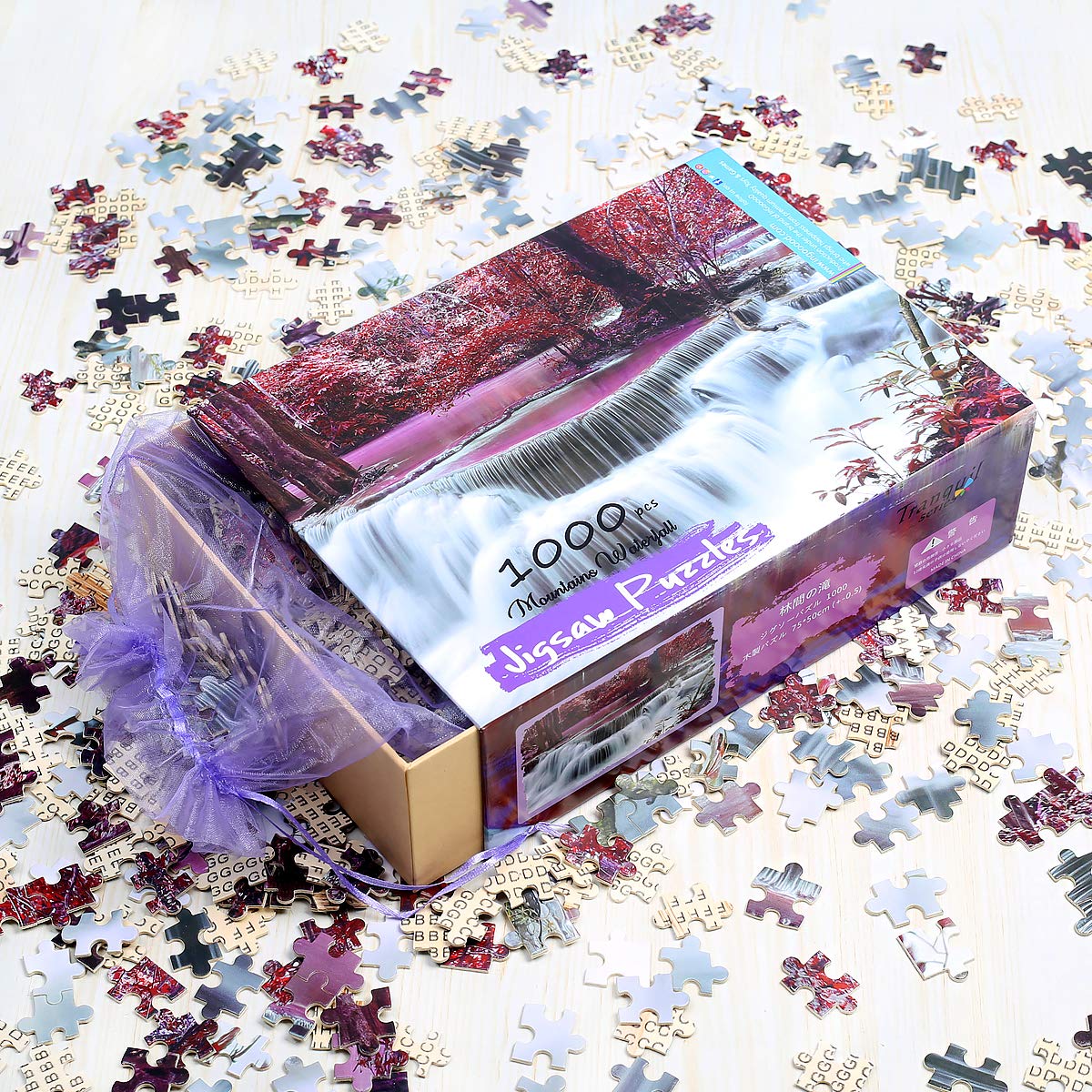 Ingooood Tranquil Series- Mountains Waterfall - Jigsaw Puzzles 1000 Pieces for mature-themed