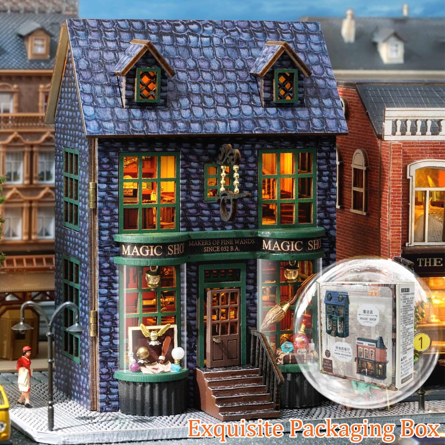 Kisoy Diy Miniature House Kit, Tiny House Building Kit With Furniture And Led Light For Adults And Teens, Diy Mini House Craft K