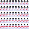Liliful 100 Pcs Mini Snowman Figurines Christmas Tiny Resin Snowman Decoration With Hat Xmas Micro Landscape Ornament Garden Acc