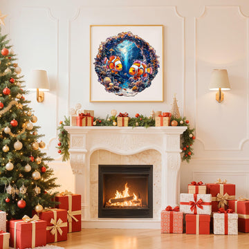 Wooden Puzzles for mature-themeds - Clownfish Journey Wooden Jigsaw Puzzle Unique Animal Shaped Wood Puzzles mature-themed Christmas Birthday Gifts for Friends/Family Home Decor 8.5 * 8.3in 100pcs