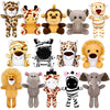 Elcoho 14 Pieces Safari Jungle Animal Plush Toys Small Stuffed Forest Animals Plush Toys 5.9 Inch And 3.75 Inch Keychain Decorations For Animal Themed Parties Goody Bags(Standing,Sitting)