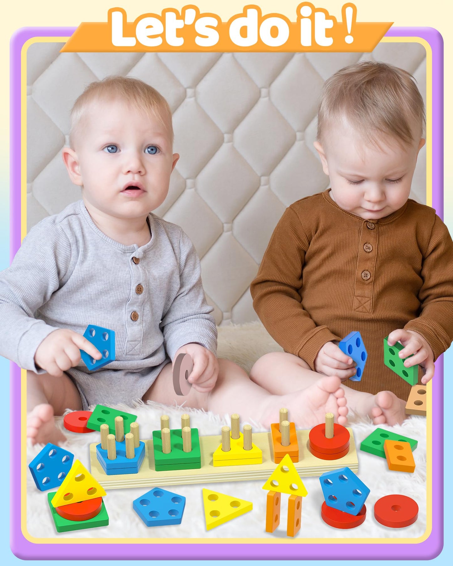 Montessori Toys For 1 2 Year Old Boy Girl, Toddler Toys Age 1-2, 1 2 Year Old Boy Girl Birthday Gifts, Education Toddler Puzzles