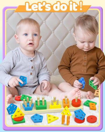 Montessori Toys For 1 2 Year Old Boy Girl, Toddler Toys Age 1-2, 1 2 Year Old Boy Girl Birthday Gifts, Education Toddler Puzzles