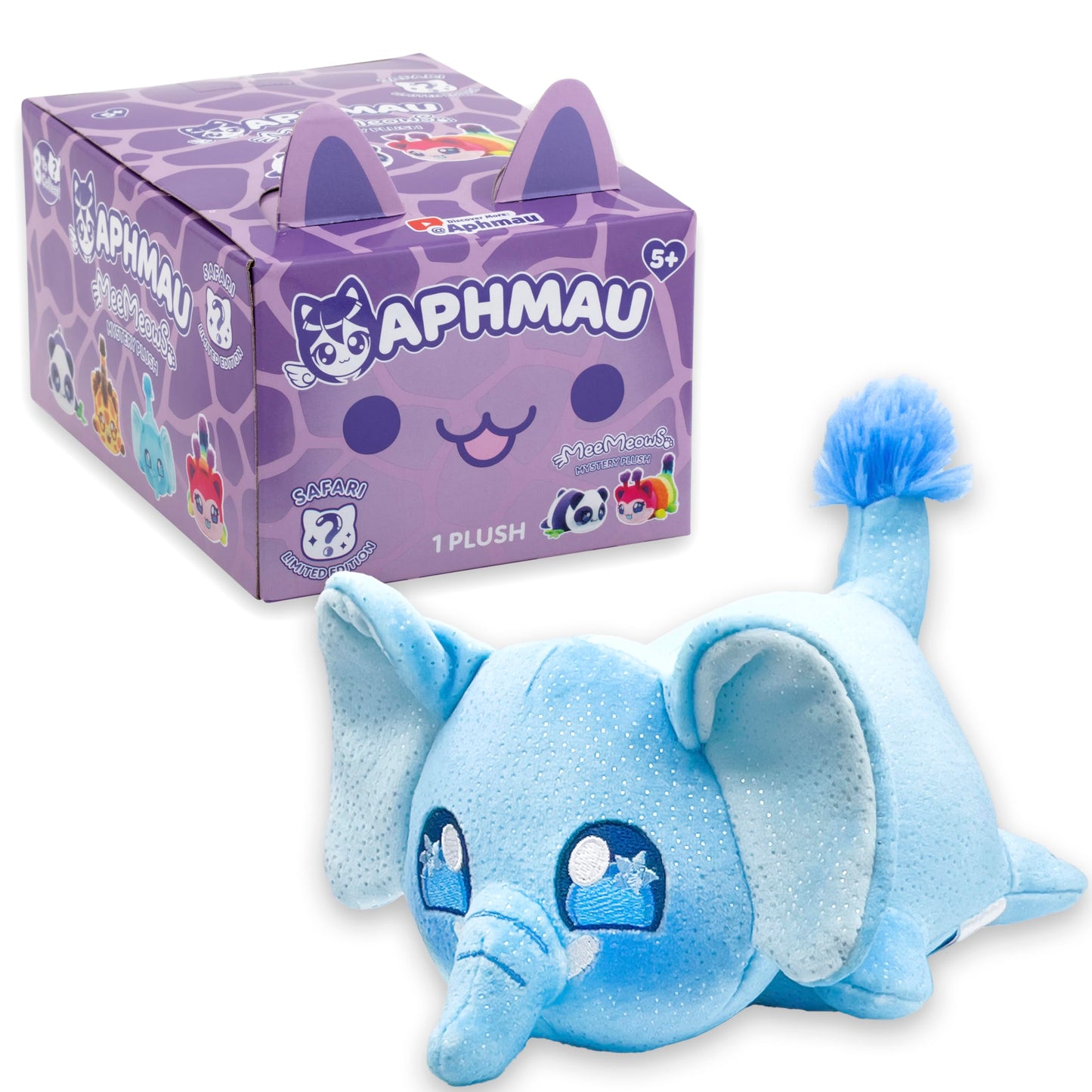 Aphmau 6” Meemeow Mystery Plush – Series 1 Safari - 2 Pack; Youtube Gaming Channel, Blind Box, 2 Of 8 Possible Safari Meemeows, Official Merch