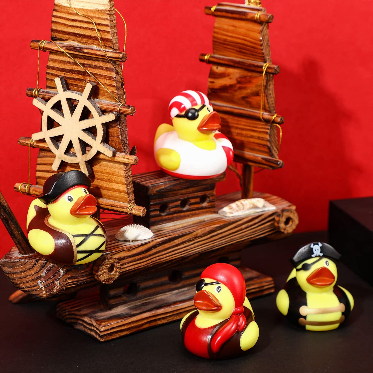 2 Inch Mini Pirate Rubber Ducks Toys Cruise Ducks Cute Yellow Duck Decor Bathtub Pool Toys Pirate Party Favors For Carnival Supplies Baby Shower Birthday Party Favor Gifts(48 Pcs)