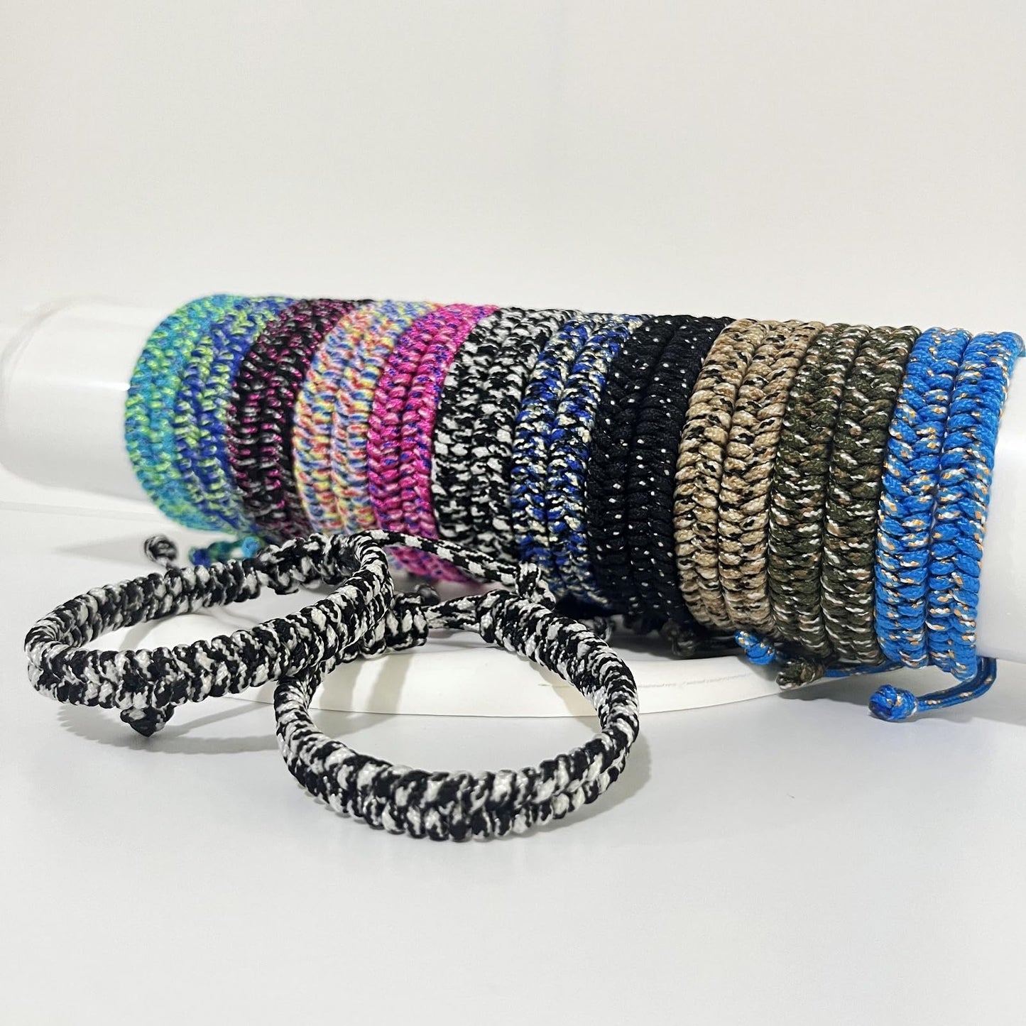 YANMIN 24 pcs Braided Friendship Bracelets for Teen Girls Boys Woven Paracord Bracelets Set Valentines Exchange Gifts Easter Bas