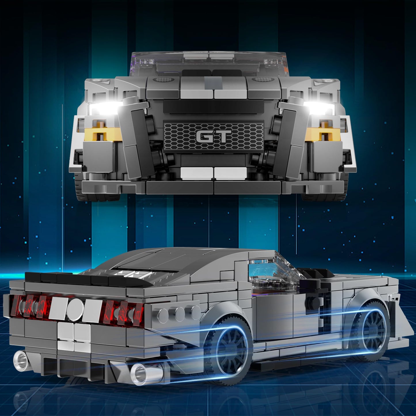 High Godo Super Sports Car Building Set,Racing Car Building Kits For Kids And Adults,Collectible Model Cars Construction Blocks Toys Gifts For Boys 6-8 10+ (476 Pieces)