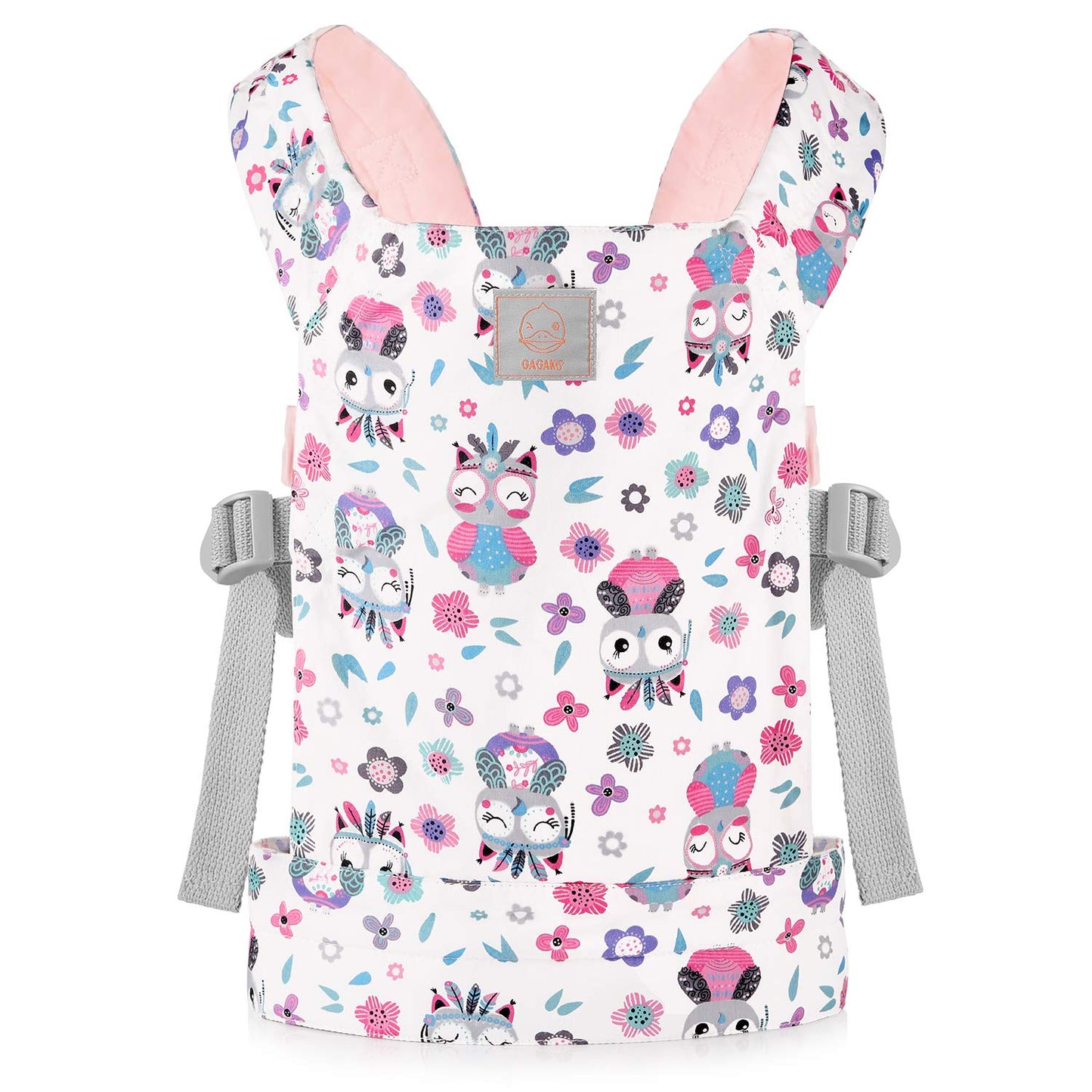 Gagaku Baby Doll Carrier For Little Girls, Toy Baby Dolls Sling Carrier, Reborn Dolls Accessories For Toddlers Kids - Pink - Owl