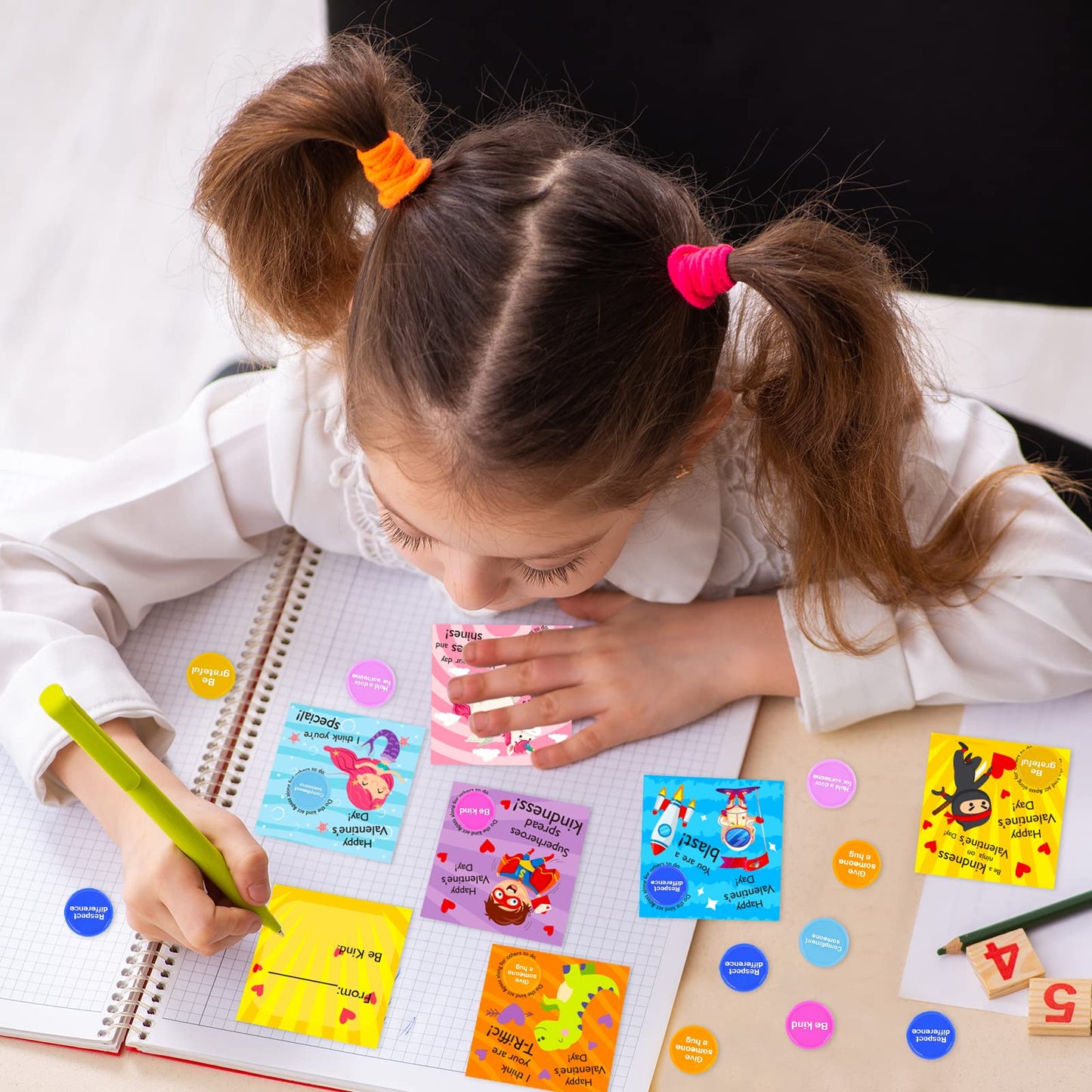 36 Pack Valentines Day Gift Cards for Kids Valentine Kindness Cards with Envelopes and Tokens for Valentine Party Favors, Schoo