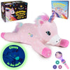 SNUGSHINE Glow in The Dark Unicorn Plush Set with Unicorn Book & Flashlight Projector, 18 Inch Unicorn Stuffed Animal and Book S