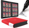 Top Loader Binder Holds 288 Top Loaders - 9-Pocket Toploader Binder for 3 x 4 Rigid Card Holders for Trading Cards or Sports Cards Model A - Classic Red