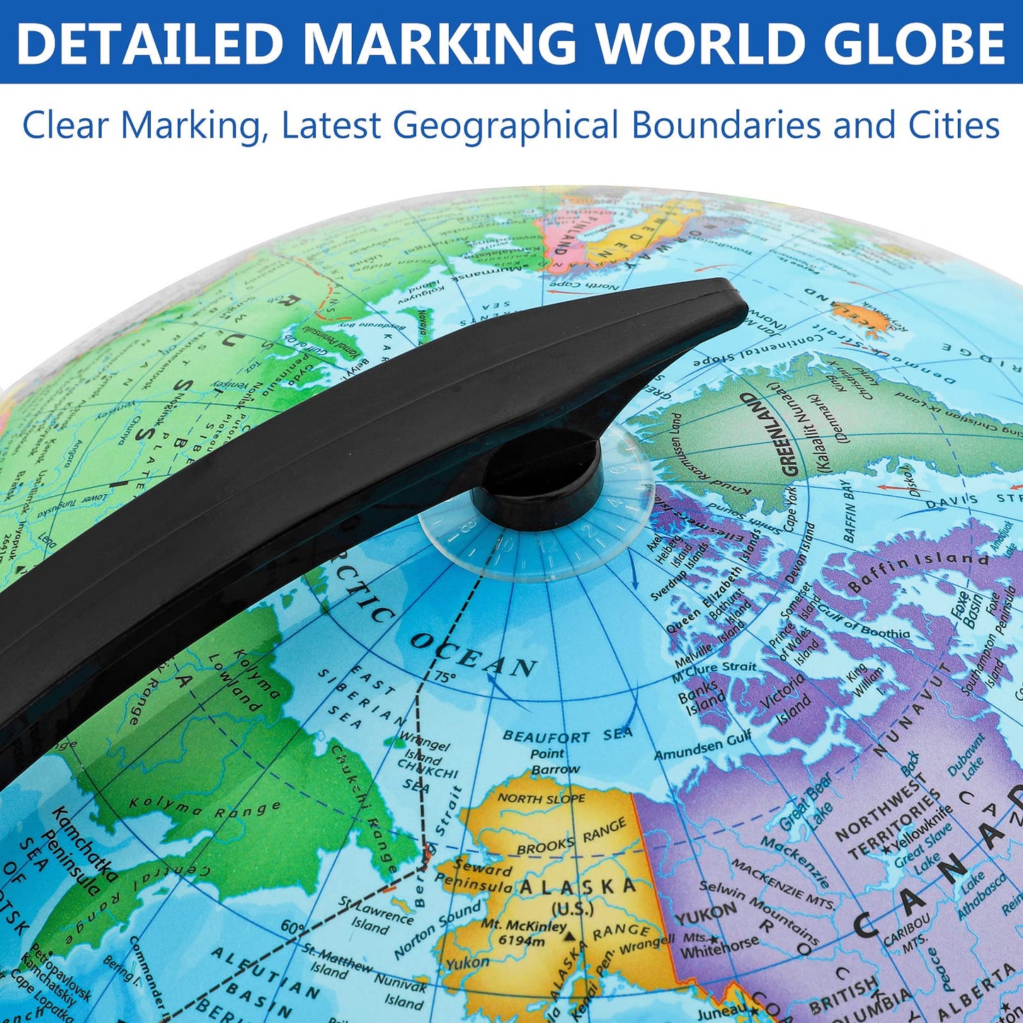 Gochange World Globe With Stand, 12' Geography Educational Globe For Students & Teachers, Full Length 19.7 Inch 360° Spinning Globe For Age 8+ Children'S Educational Tools & Desk Decorations & Gifts