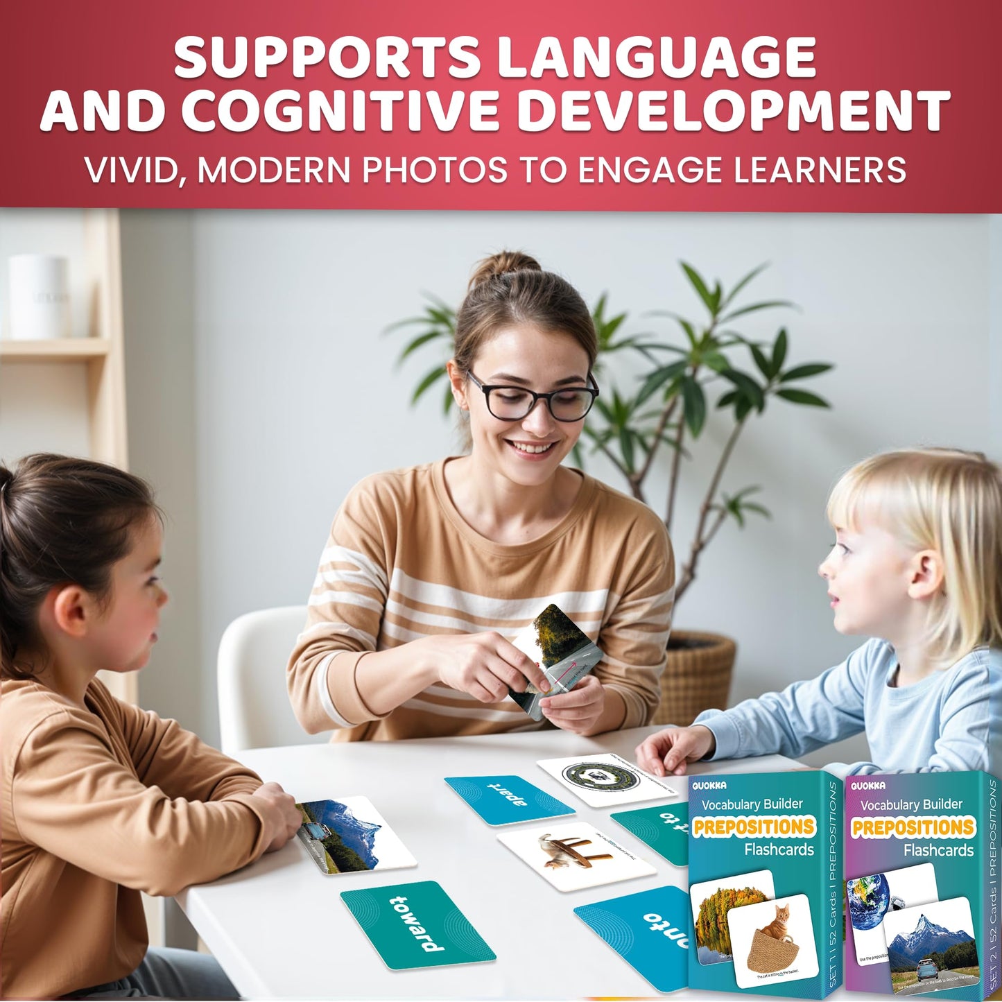 Quokka Vine 104 Flash Cards For Kids And Adults - Real-Life Large Preschool Flash Cards For Speech Therapy, Aba Therapy, Esl Tea