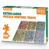 Nariolar Extra-Large Puzzle Sorting Trays, 6 Pack, Stackable, 16.9 x 12, for 2000/3000/5000 Puzzle Pieces