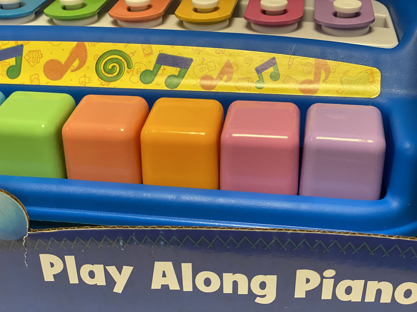 Kidz Toyz: Blue'S Clues Play Along Piano, 8 Notes With 4 Song Cards, 2-In-1 Piano Keyboard, Plastic Mallets Included, For Ages 3 And Up