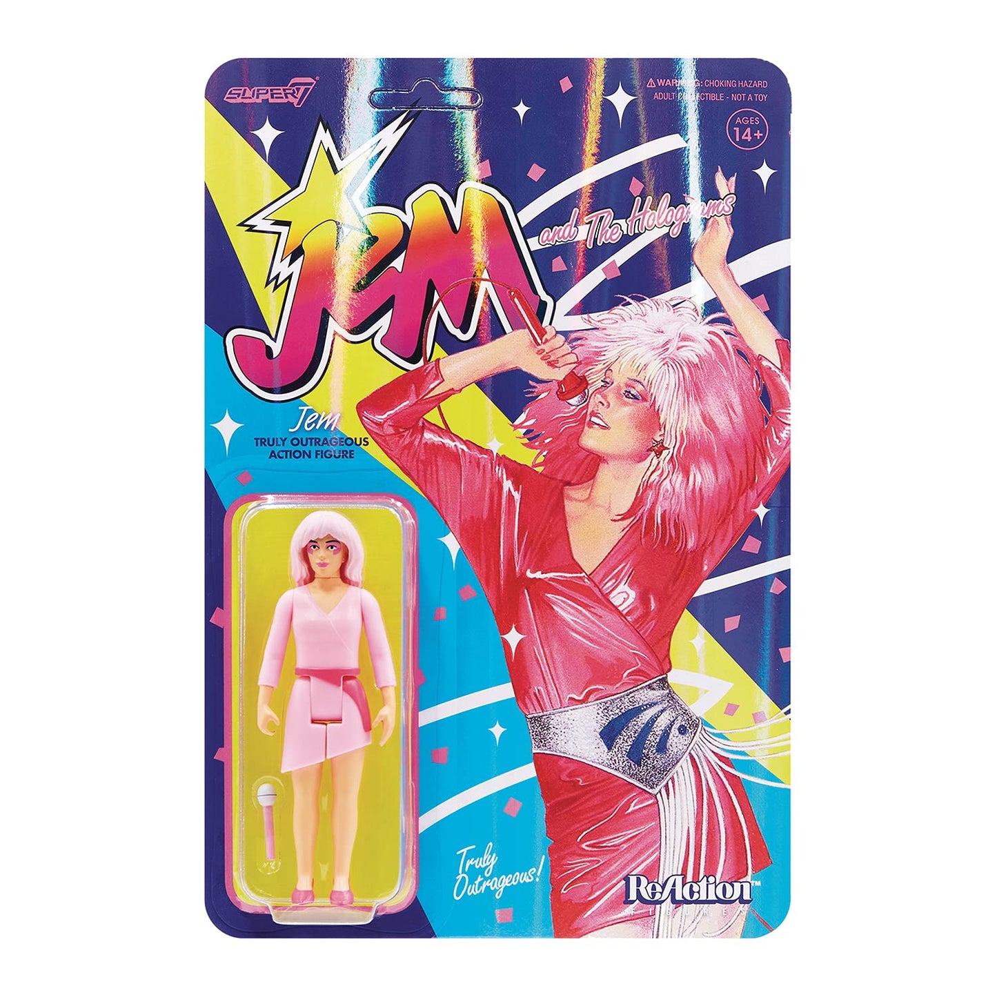 Super7 Jem And The Holograms: Jem Reaction Figure, Multicolor