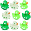 4E'S Novelty 24 Pack St Patricks Day Rubber Ducks - 2 Inch Shmrock Rubber Duckies Bulk - Saint Pattys Day Irish Gifts For Adults