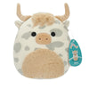Squishmallows Original 7.5-Inch Borsa Grey Spotted Highland Cow Plush, Soft Polyester Toy