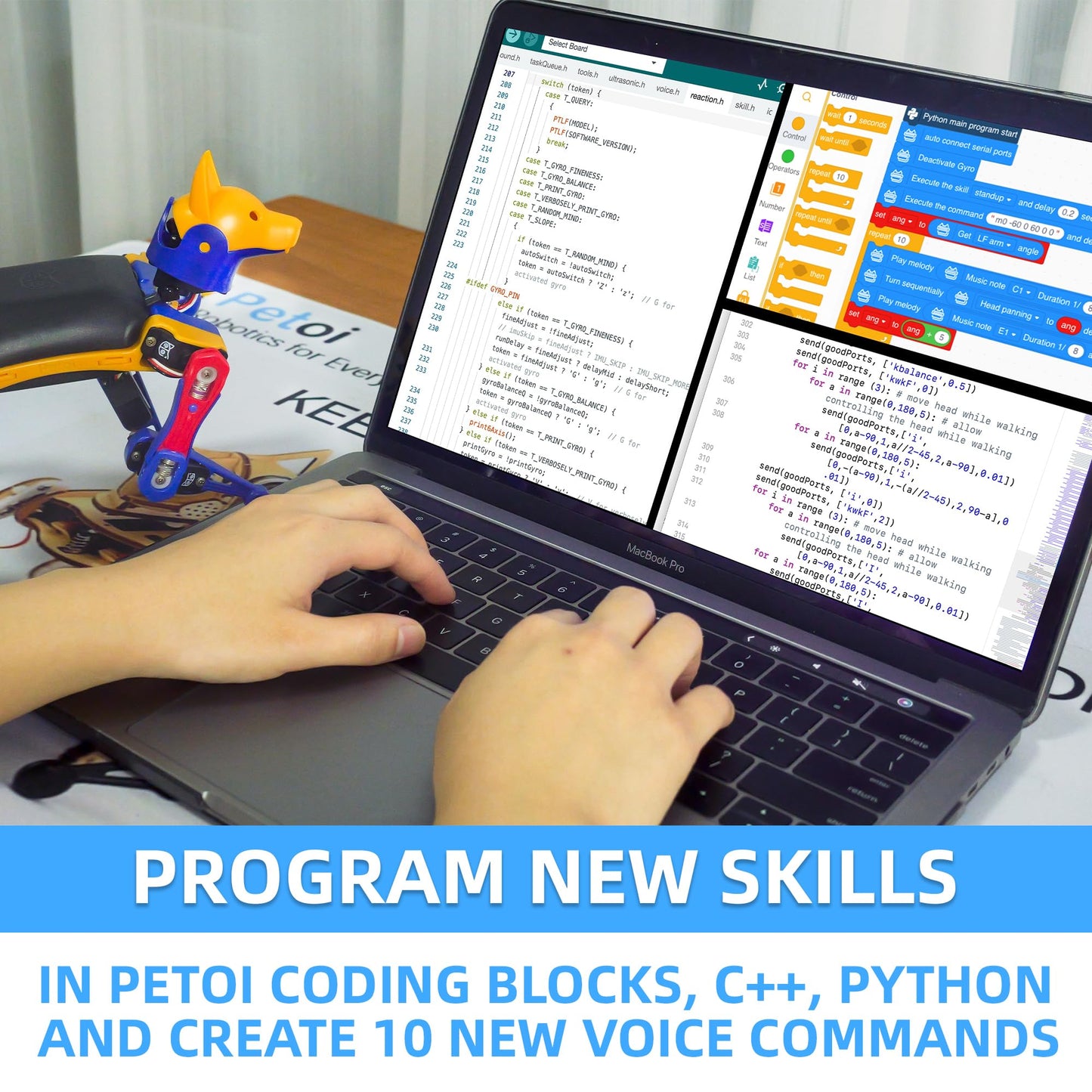 Petoi Robot Dog Bittle X (Construction) | Robotics Kit | App & Voice Control Smart Robot | Programmable Open Source Coding Robot