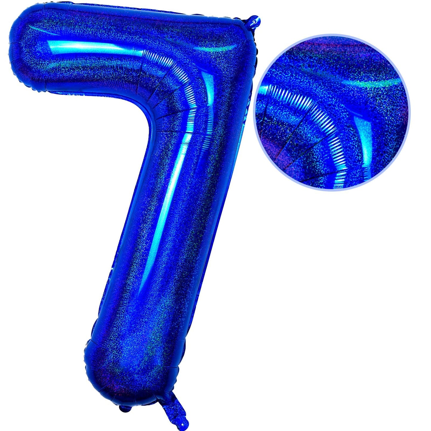 Number 7 Balloon 40 Inch, Dark Blue Big Number Balloon, Giant Foil 7 Balloons Number, Helium 7Th Birthday Balloons For Kids Boys