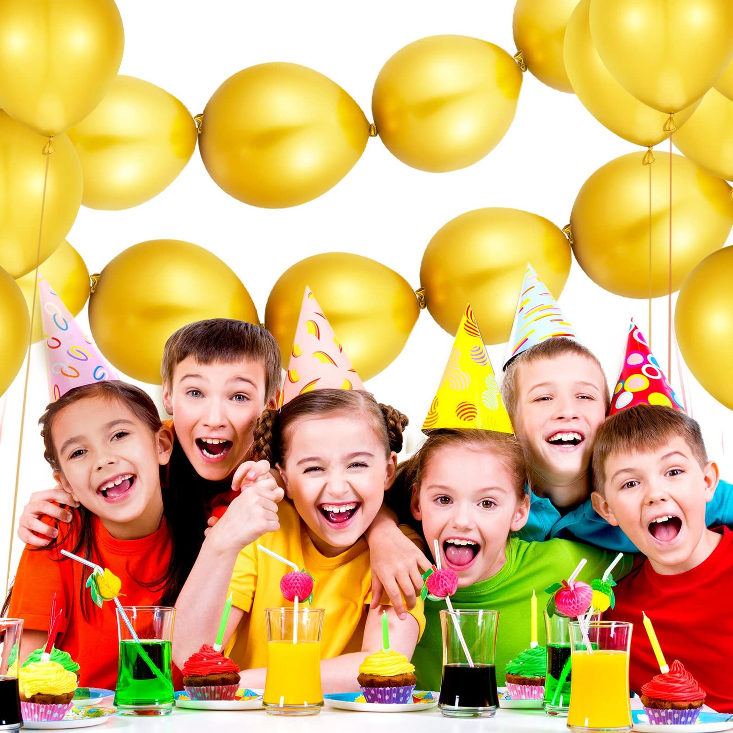 80 Pieces Needle Tail Balloons Latex Link Balloons Linking Needle Tail Balloons For Birthday Party Wedding Anniversary Graduation Arch Party Decorations (Gold,10 Inches)