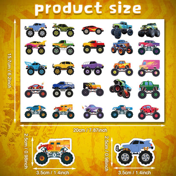 Gersoniel 500 Pcs Truck Stickers Transportation Car For Kids Boys Construction Toddler Teens Art Toys Crafts With Trucks (Truck)