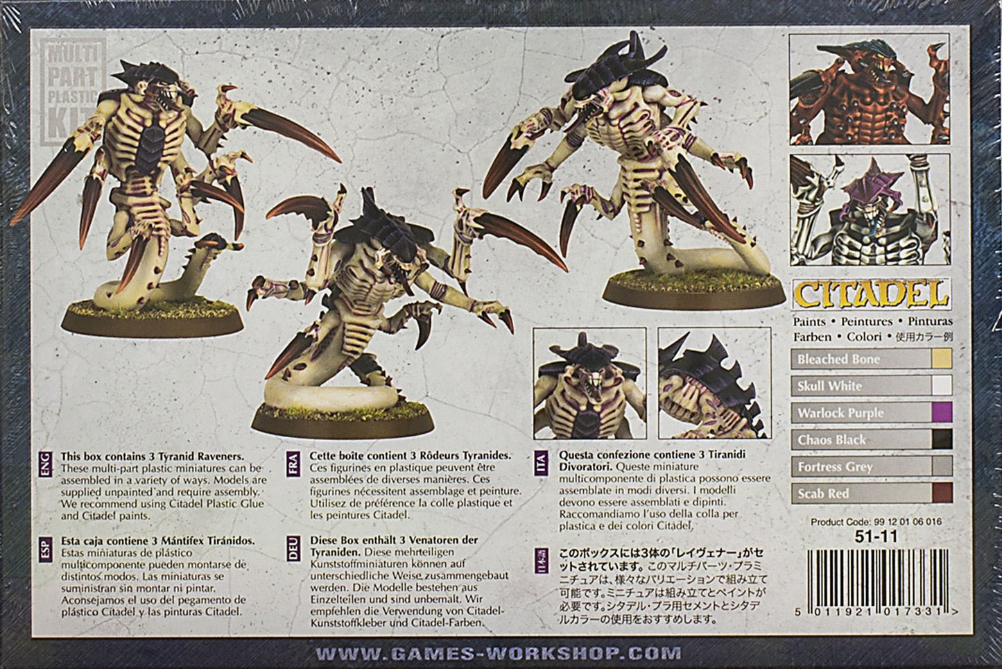 Tyranids Raveners Box Plastic Warhammer 40K 3 Models By Games Workshop