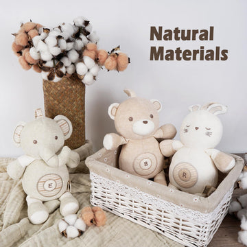 Cottonebebe Organic Baby Toys, Stuffed Animal Toy With Lullaby Music For Infant Babies 0 3 6 12 To 36 Months Boy & Girl,Ideal Gi