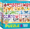 EuroGraphics Emoji Colors 100-Piece Puzzle - Cardboard, Model 6100-5396