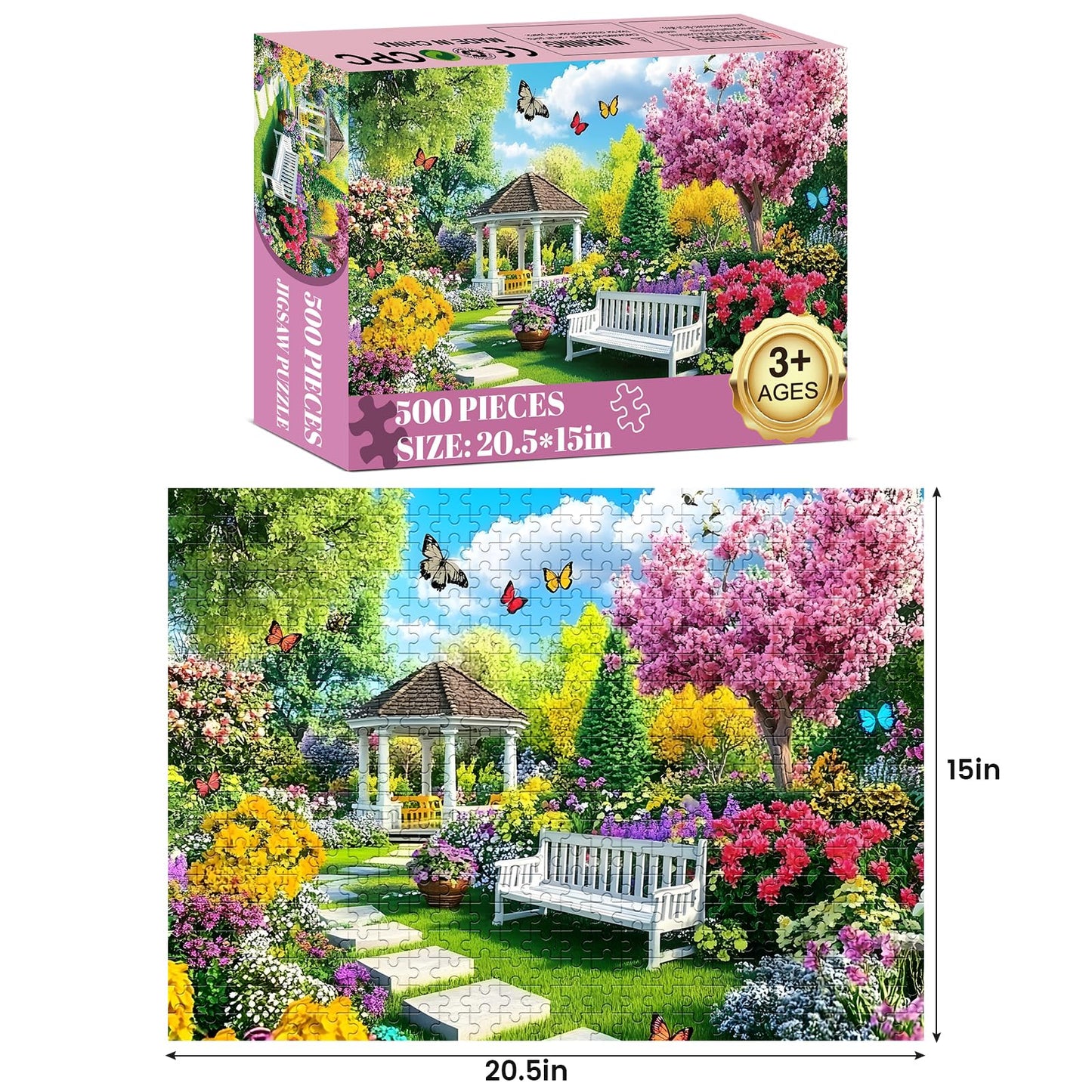 Jigsaw Puzzles 500 Pieces for mature-themeds Spring Puzzles 500 Pieces mature-themed Puzzles Games Family Challenging Game Great Gift Idea 20.5x15IN