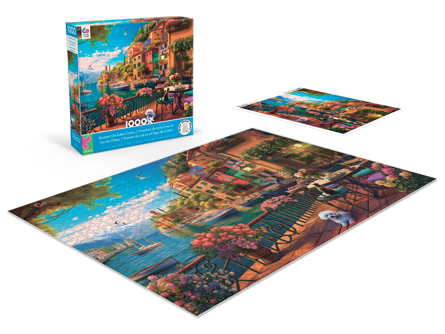 Ceaco - Sunset On Lake Como - 1000 Piece Jigsaw Puzzle