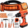 JOYIN 19Pcs Kids Tool Set, Pretend Play Toddler Power Toy Tool with Construction Tool Belt & Electronic Toy Drill for Boy Girl B