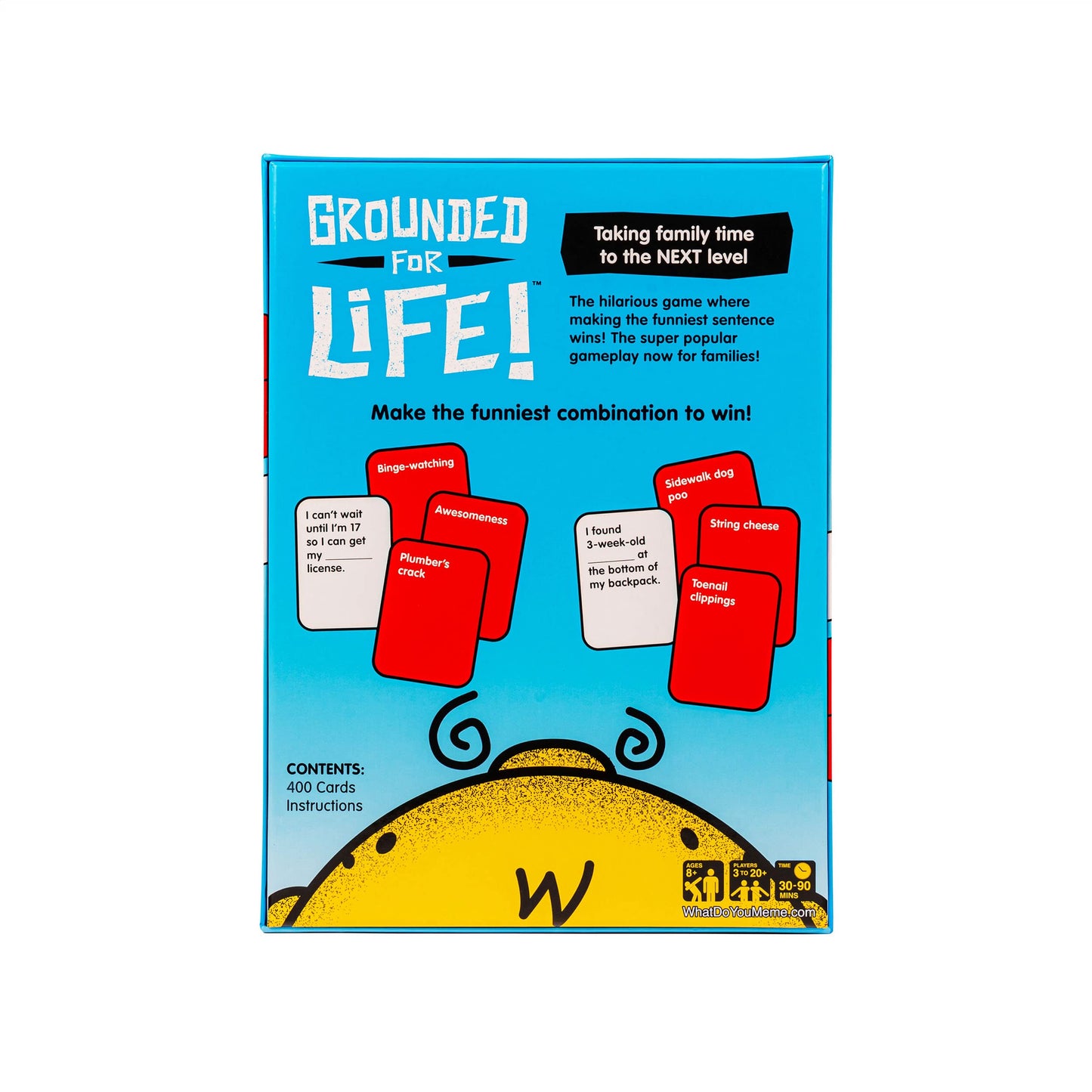 WHAT DO YOU MEME? Grounded for Life Family Card Game - Fun for Kids & Adults - Red & Blue - Model GFL433 - Paper Material