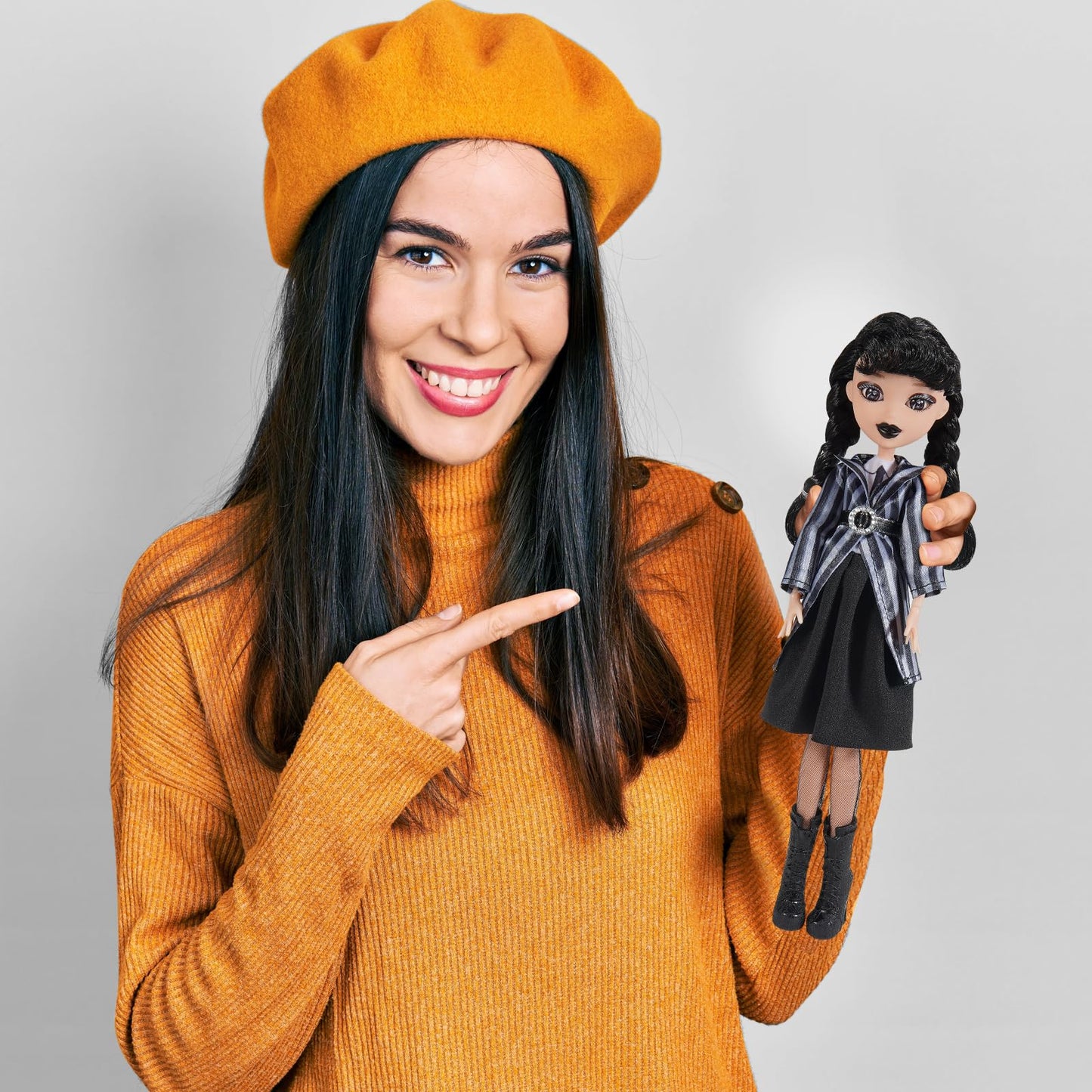 Dbywiub Girls Doll And Accessories, 10 Inch Academy Uniform With Black Dress And Thing