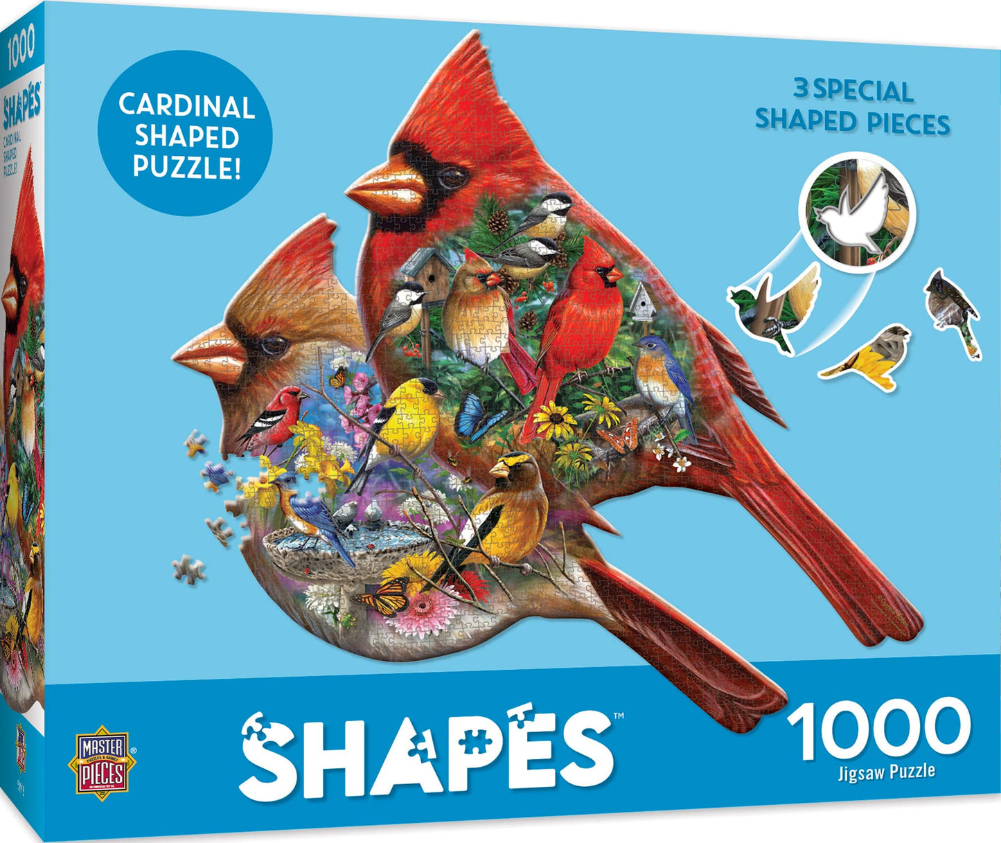 Masterpieces 1000 Piece Jigsaw Puzzle For Adults, Family, Or Youth - Cardinals - 27.5'X37.5'