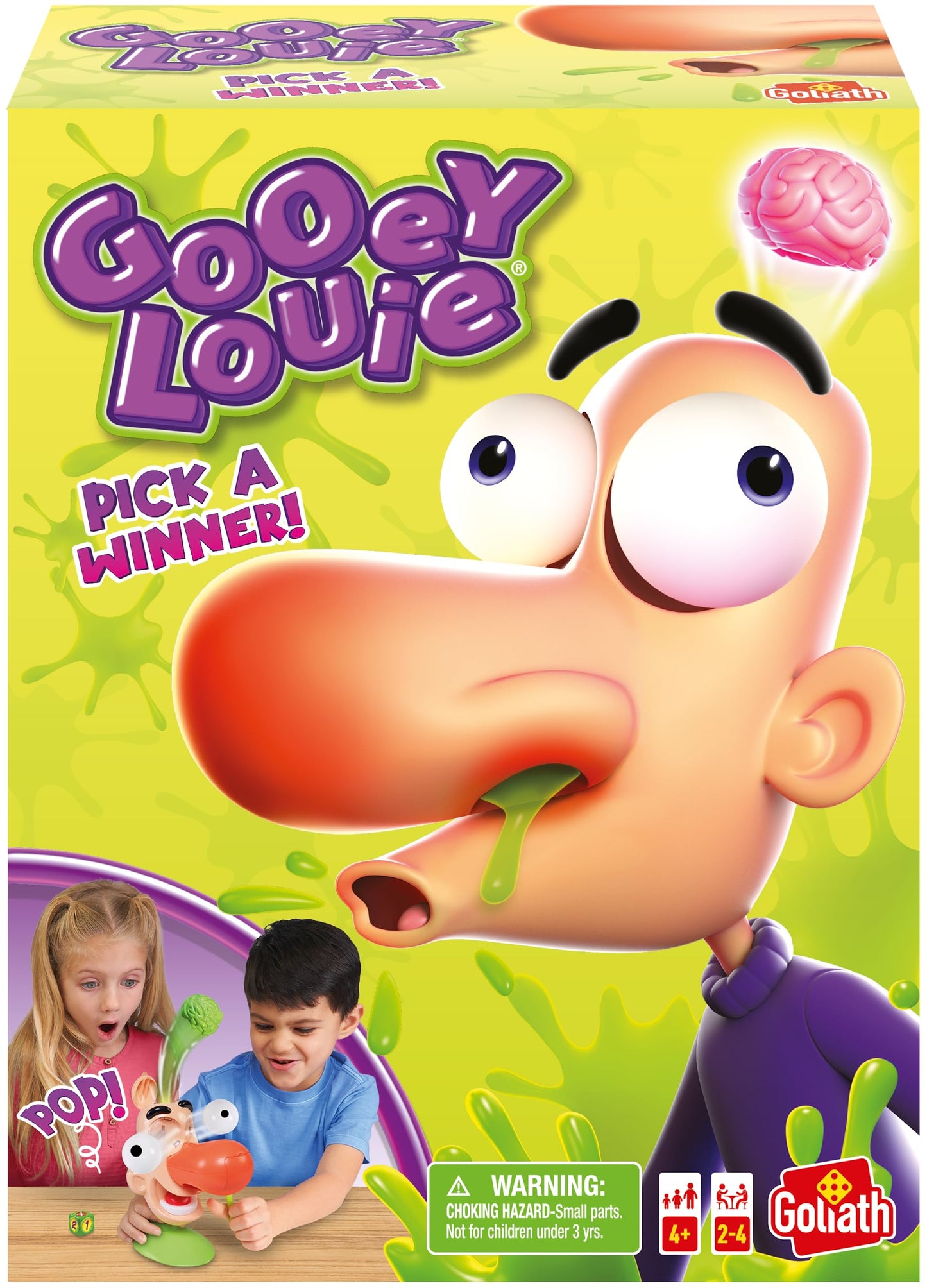 Goliath Gooey Louie Game - Pull Gooeys Out Of Louie'S Nose Game - Ages 4 And Up, 2-4 Players