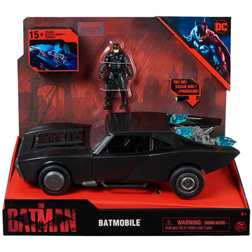 Dc Comics, Batman Batmobile With 4” Batman Figure, Lights And Sounds, The Batman Movie Collectible, Kids Toys For Boys And Girls Ages 4 And Up