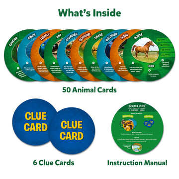 Skillmatics Guess In 10 Animal Picture Clues, Perfect For Boys, Girls, Kids, And Families Who Love, Card Games, Educational Games, Board Games, Gifts For Ages 6, 7, 8, 9 And Up
