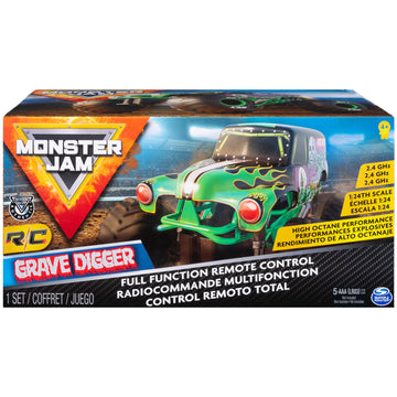 Monster Jam, Official Grave Digger Remote Control Monster Truck, 1:24 Scale, 2.4 Ghz, Kids Toys For Boys And Girls Ages 4 And Up