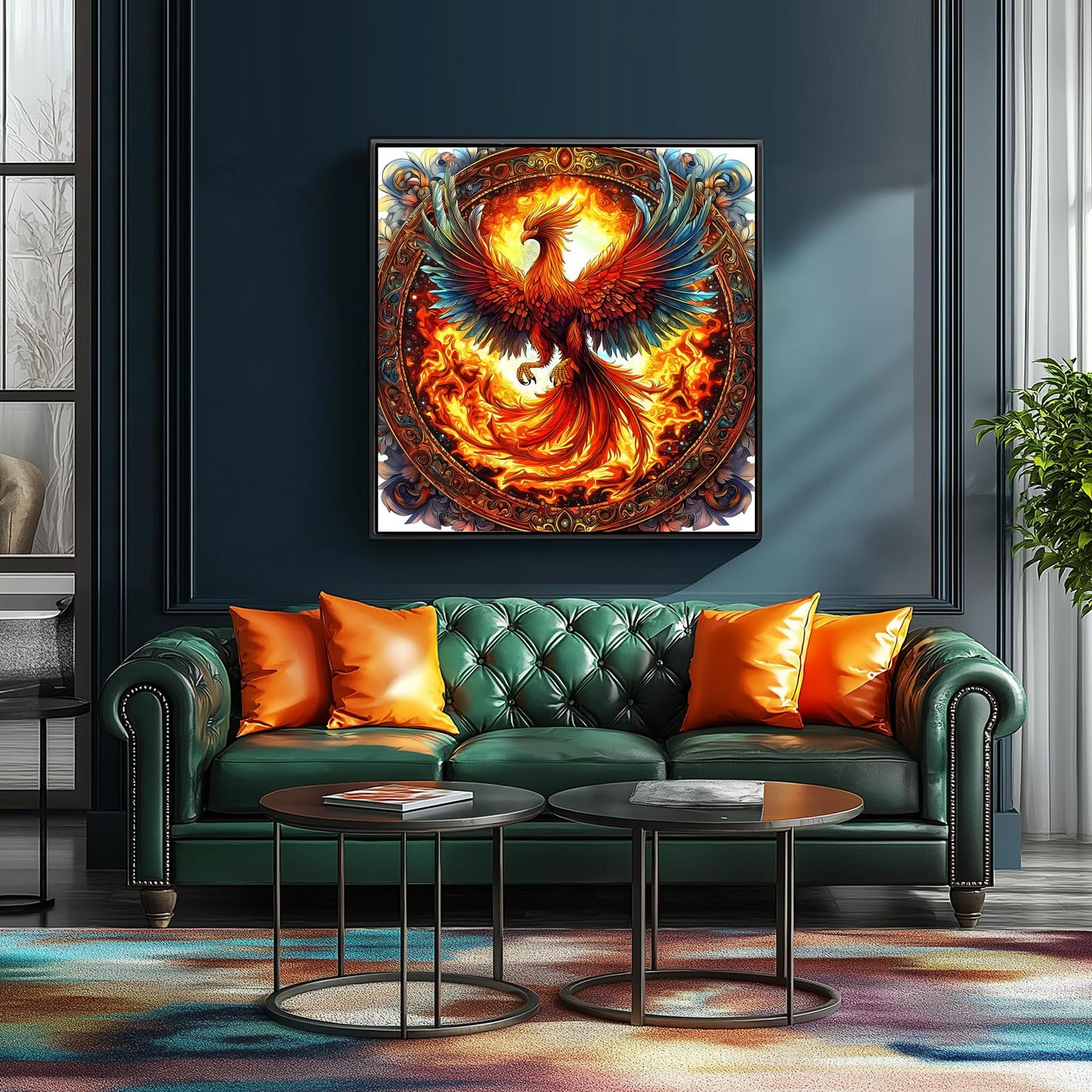 Miniwan 500 Piece Puzzles For Adults Clearance, Phoenix Rising Jigsaw Puzzle - Mythical Fire Bird Art, Challenging Collector'S E