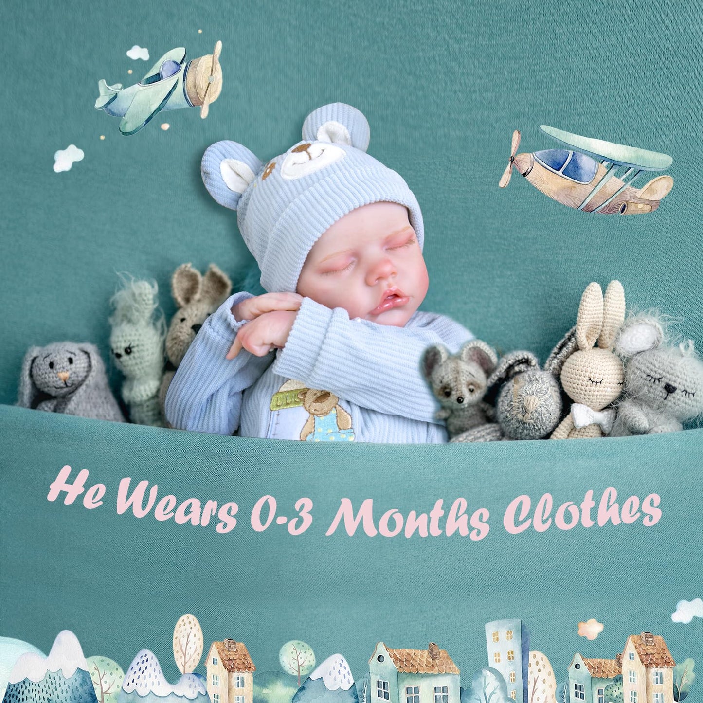 Aori Lifelike Reborn Baby Dolls 18 Inch Realistic Baby Doll Real Life Newborn Boy Doll Coming With Feeding Set & Gift Box
