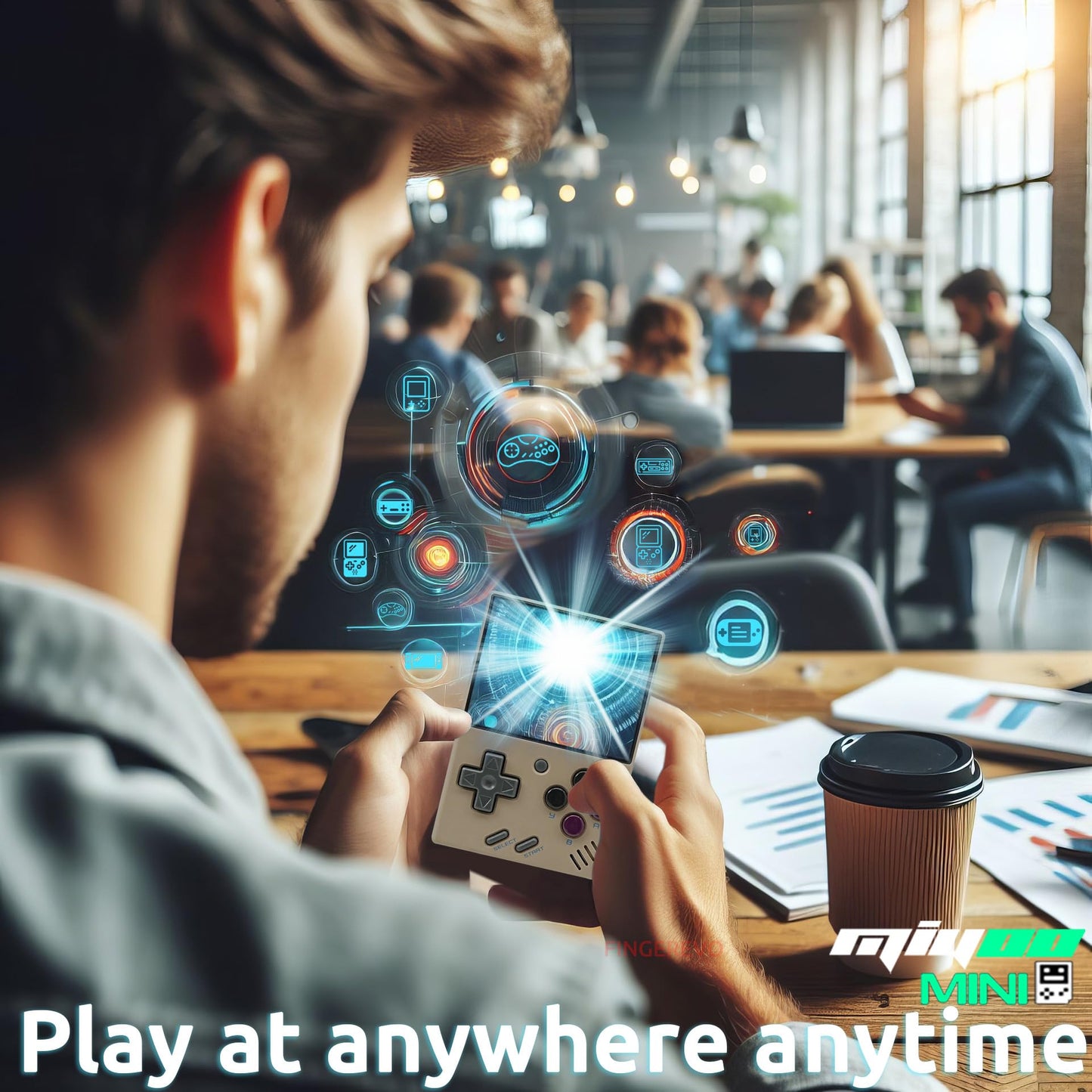 Miyoo Mini V4 Onionos Handheld Game Console 2.8-Inch 750*560 Ips Screen Miyoo-Mini V4 Onion-System With Portable Case Gray