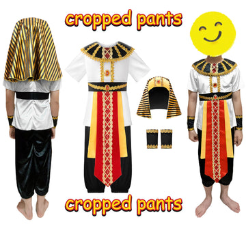 Relibeauty Egyptian Costume Kids Boys Halloween Pharaoh Costume For Boys, 150 Black