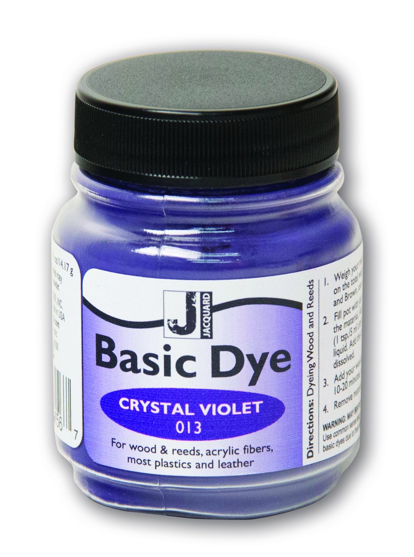 Jacquard Basic Dye .5oz - Crystal Violet - The Perfect Solution for Hard to Dye Materials - Wood - Reeds - Straw - Paper - Leath