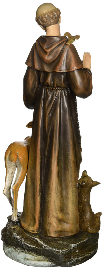 Joseph'S Studio By Roman, 13.75' H St. Francis With Animals Figure, Religious Gift, Home Decor